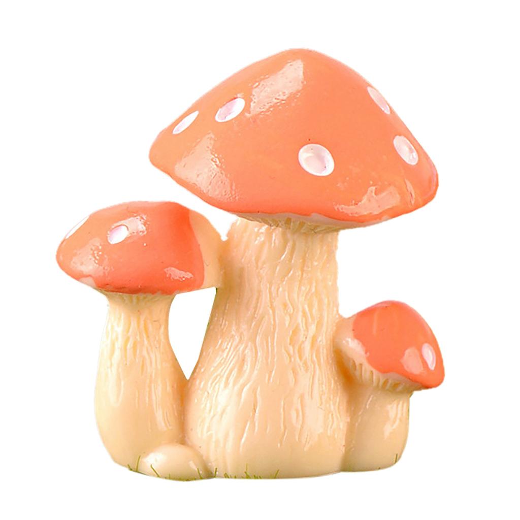 Miniature Resin Mushroom Figurine Decorative Mini Sculpture for Home Garden Yard Lawn Decoration Accessories