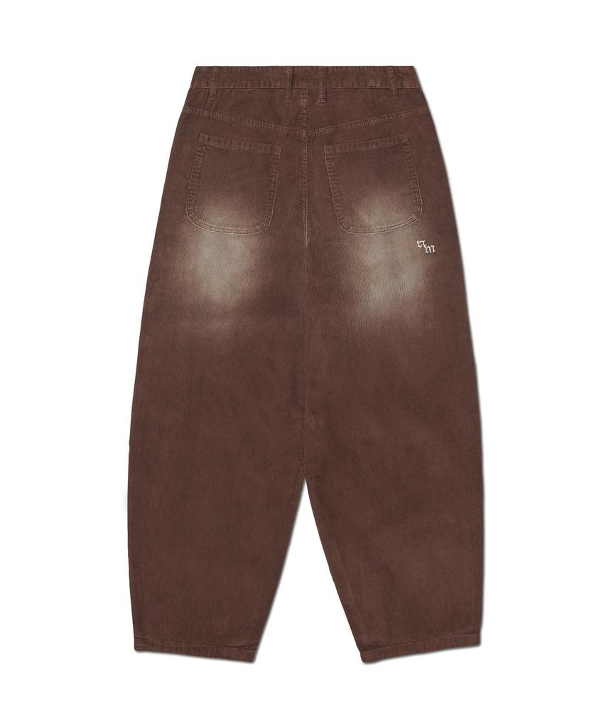 Nomaenyueol Wave Curved Corduroy Pants - Brown