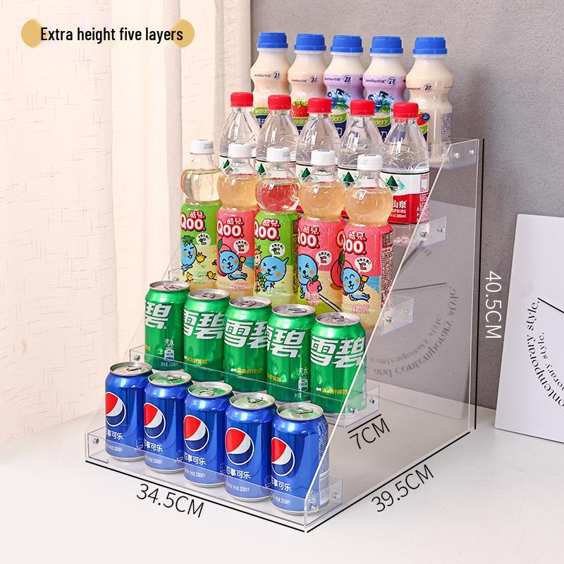 Dryckeshylla Multifunktionell Displayhylla för Mjölkte och Drycker - Liten, Flerlagers Förvaringshyllor för Närbutiker
