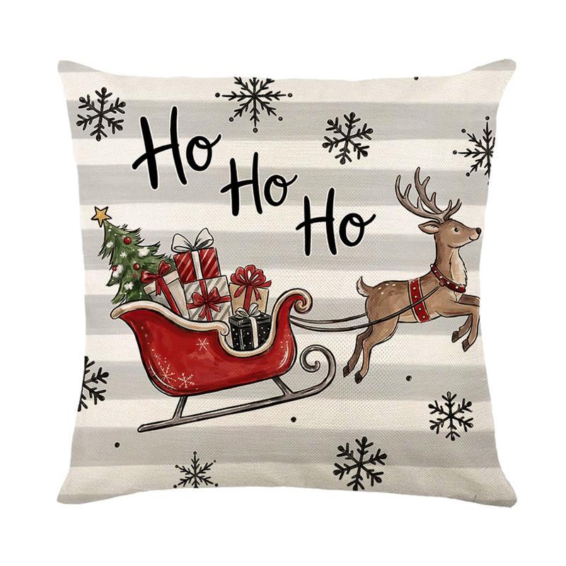 Christmas pillow cover digital printing cushion Christmas theme sofa pillow