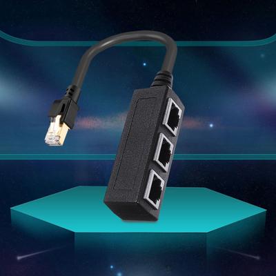 Rozbočovač Ethernet Cat8 Rychlost 2000 MHz RJ45 40 Gbps Vysoký 1 Samec na 3 Samice