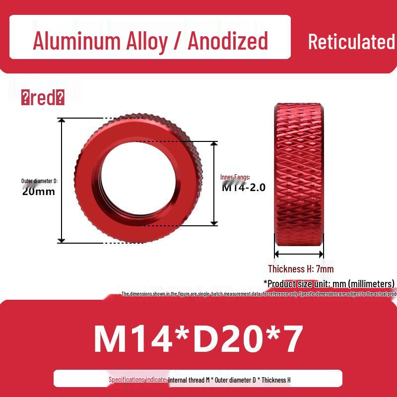 Aluminum Alloy Hand-Tightened Knurled Nut Adjustment Lock Gauge M3-M8