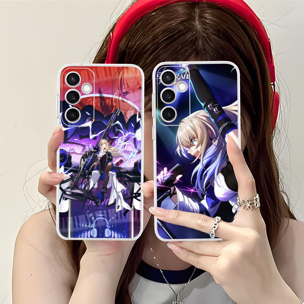 HSR Serval Clear Mobile Phone Case for Samsung Galaxy S25 S24 S23 S22 S21Plus FE Ultra Colorful Cover