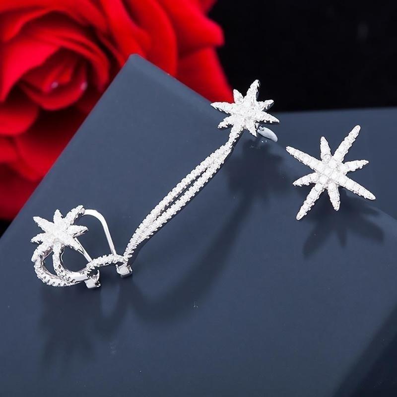 Koreanischer Modeschmuck Asymmetrie Schneeclip Ohrhörer Persönlichkeit Übertriebenes Ohr Modeschmuck Großhandel Ohrringe Accessoires