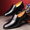 2022 Men Summer Leather Shoes Pointed Toe Quality Black Microfiber Leather Soft Man Breathble Hole Shoes For Man Summer