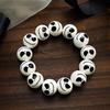 Cartoon Bee Printed Beaded Stretch Bracelet Cute Animal Wrist Jewelry for Women