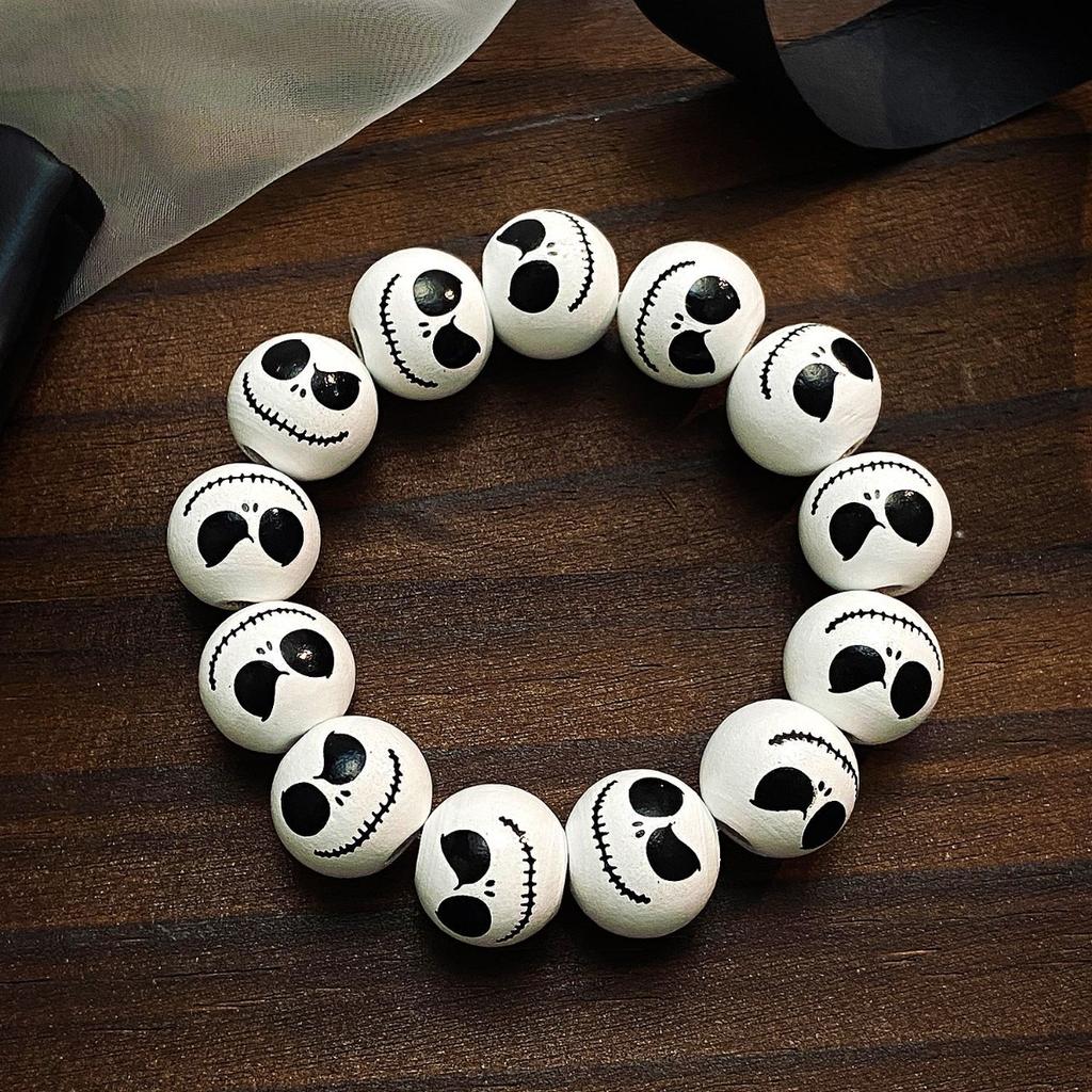 Cartoon Bee Printed Beaded Stretch Bracelet Cute Animal Wrist Jewelry for Women