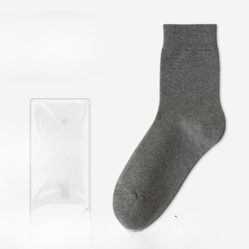 Men's Summer Simple Business Leisure Pure Color Sweat Absorption Deodorizing Antibacterial Cotton Socks