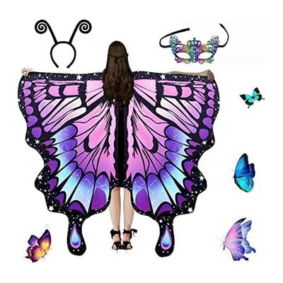 Rave Dress Cosplay Accessory Fairy Butterfly Costume Butterfly Scarf Cloak Butterfly Wings Shawl