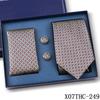 Tie Square Cufflinks 3-Piece Suit Retro Striped Hand Tie High-End Gift Box Set