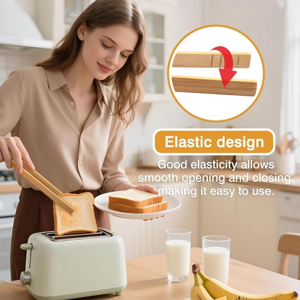 Square-headed Bread Clip Anti-scalding Food Clamp Easy To Storage BBQ Tong Barbecue