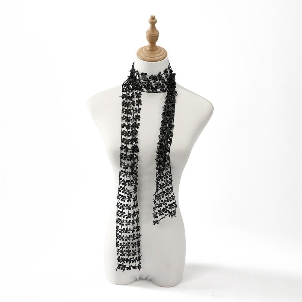 Flower Shape Belly Dancing Scarf Tassel Waist Chain Neck Wrap Sequin Scarf  Women