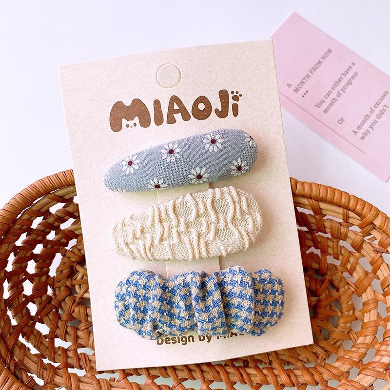 Winter Korean Fashion Cloth Hairpins Women Girls Hair Clips Pin Barrettes Accessories Hairgrips Headdress Headwear Ornament