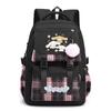 Cinnamoroll Kids School Backpack Boys Girls Large Capacity 20-35L Nylon Dual Strap Bag With Arc Shoulder Straps