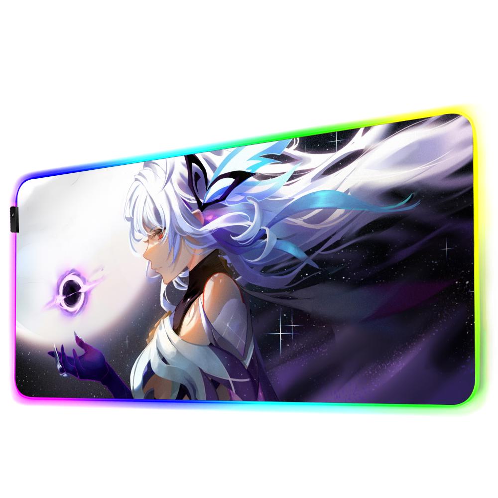 skirk Mouse Pad RGB Gaming Mousepad Big LED Pad PC Desk Mat Luminous Mouse Pad Large Keyboard Mats Table Rug With Backlit