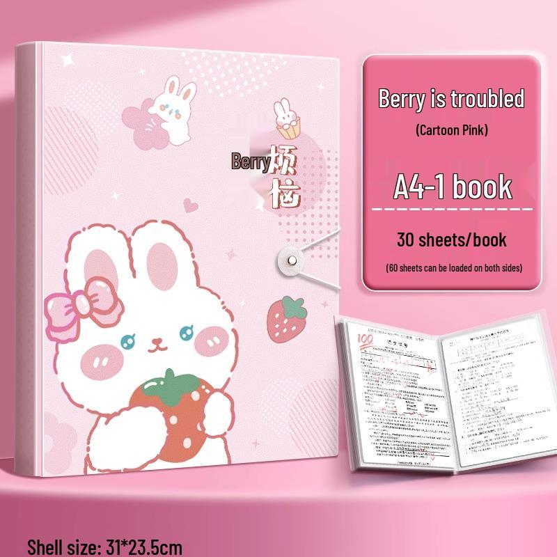 

A4 Multi-Layer Transparent Document Folder with Loose-Leaf Inserts for Students