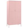 Pink Wardrobe 90 x 50 x 180 cm Steel
