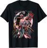 Samurai Kriegerin Oni Design Tolle Geschenkidee T-Shirt 100% Baumwolle Rundhals Kurzarm Sommer Freizeit Herren T-Shirt Größe S-3XL