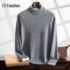Fanzhen Men's Half-High Neck Cashmere Blend Sweater
