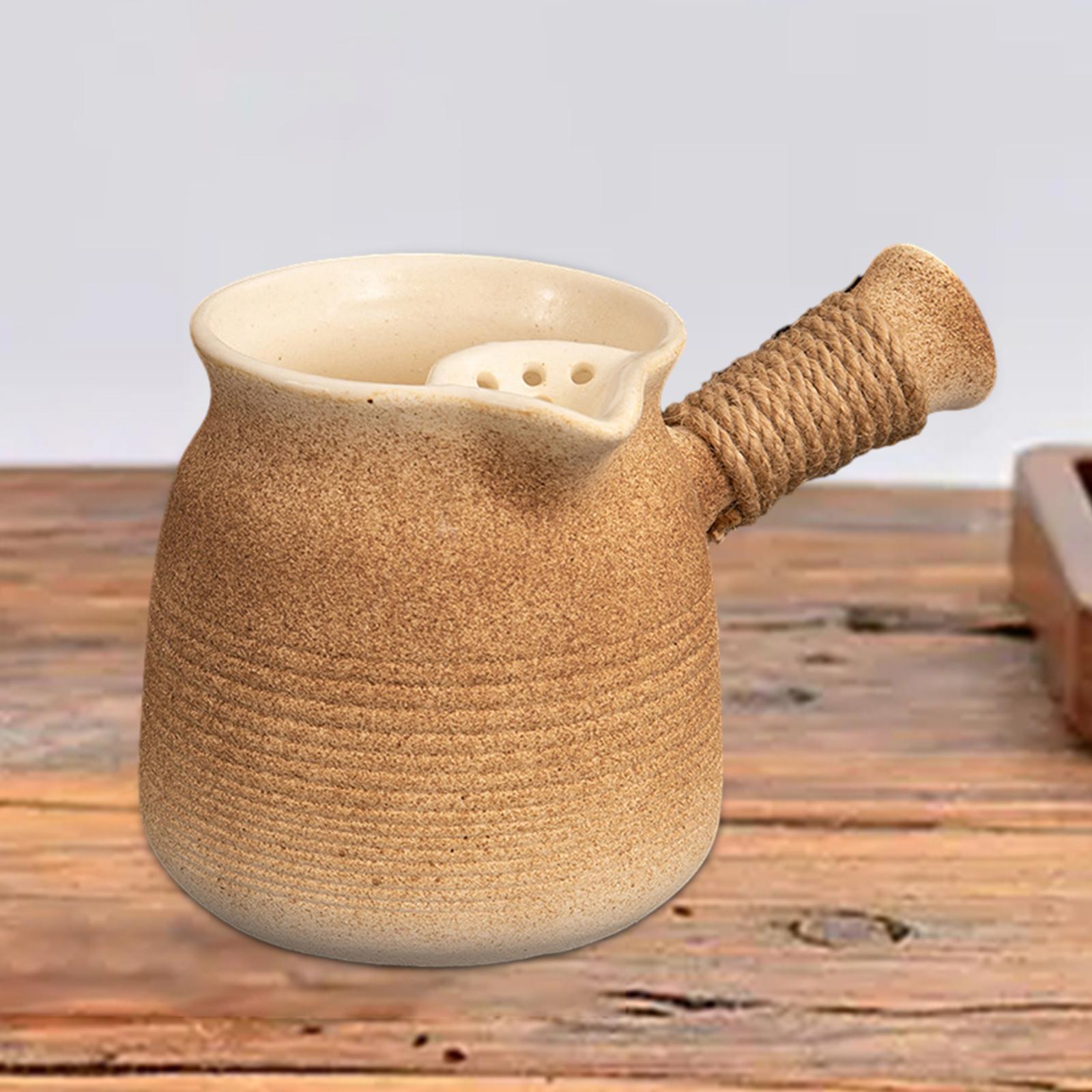 850ml Ceramic Teapot with Side Handle Heat Resistant Tea Maker Kettle Tea Infuser for Tea Lovers Gift Hotel Kitchen Household