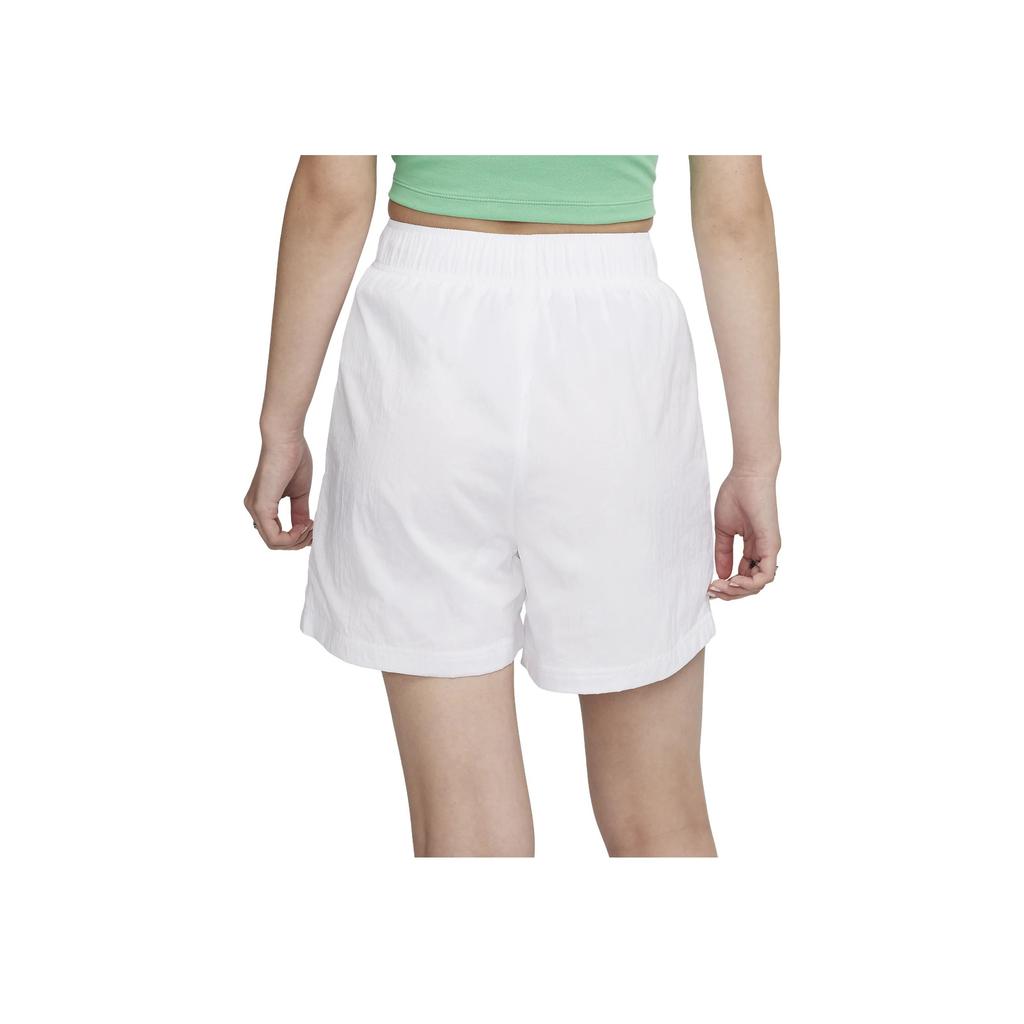Nike Hochgeschnittene gewebte Shorts mit Logo-Print für Damen, lässig, weiß, FN7219-100