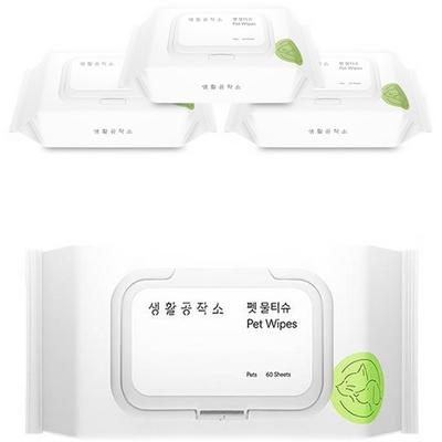 Living Workshop Pet Care Wet Tissues, Korean Pet Shampoo