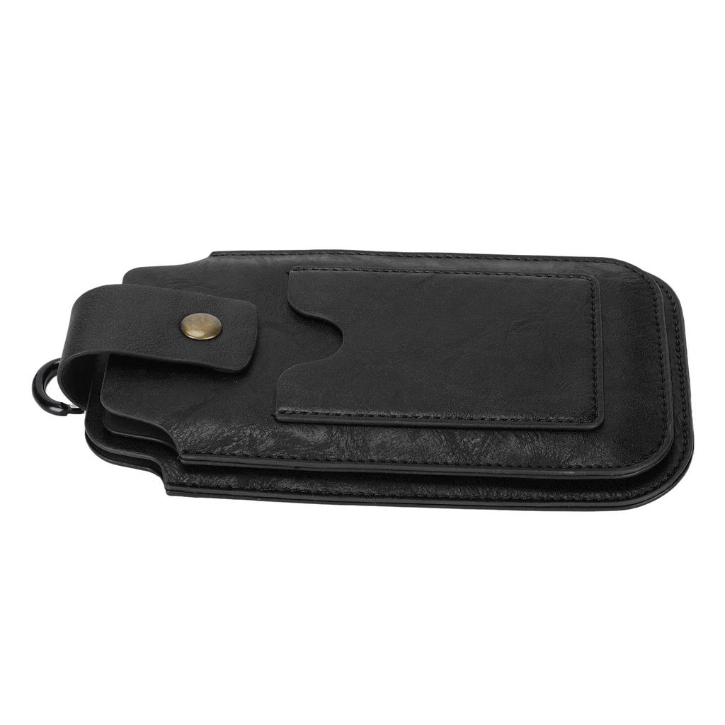 Men PU Leather Phone   Retro   Case Waist Bag Sheath with Waist Clip   and Carabiner for Outdoor