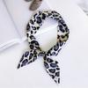 Leopard Print Narrow Silk Scarf for Women Girls Short Necktie Scarf Fashionable and Versatile Accessory for Any Outfit