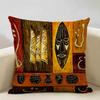 Portrait Oil Painting Cushion Cover African National Style Living Room Sofa Art Decoration Pillow Bedding 45x45cm Cover Pillows