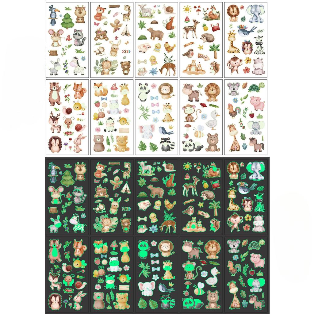 Leuchtende Halloween Tattoo Aufkleber Kinder Cartoon Feiertagsparty Lustige Arm Gesichts Tattoo Aufkleber