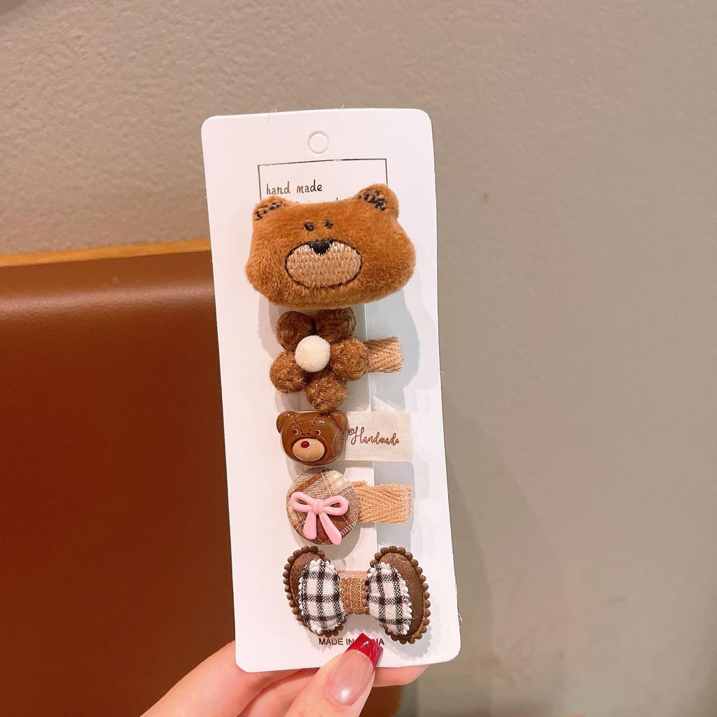 Cartoon Kt Cat Children'S Hair Clip Baby Fabric Hairpin Side Bangs Fetal Hair Clip Baby Does Not Hurt Hair Clip