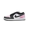 Jordan Air Jordan 1 Abrasion Resistant Low top Vintage Basketball Shoes Women's Black Pink DC0774-101(Team500-SBOX)