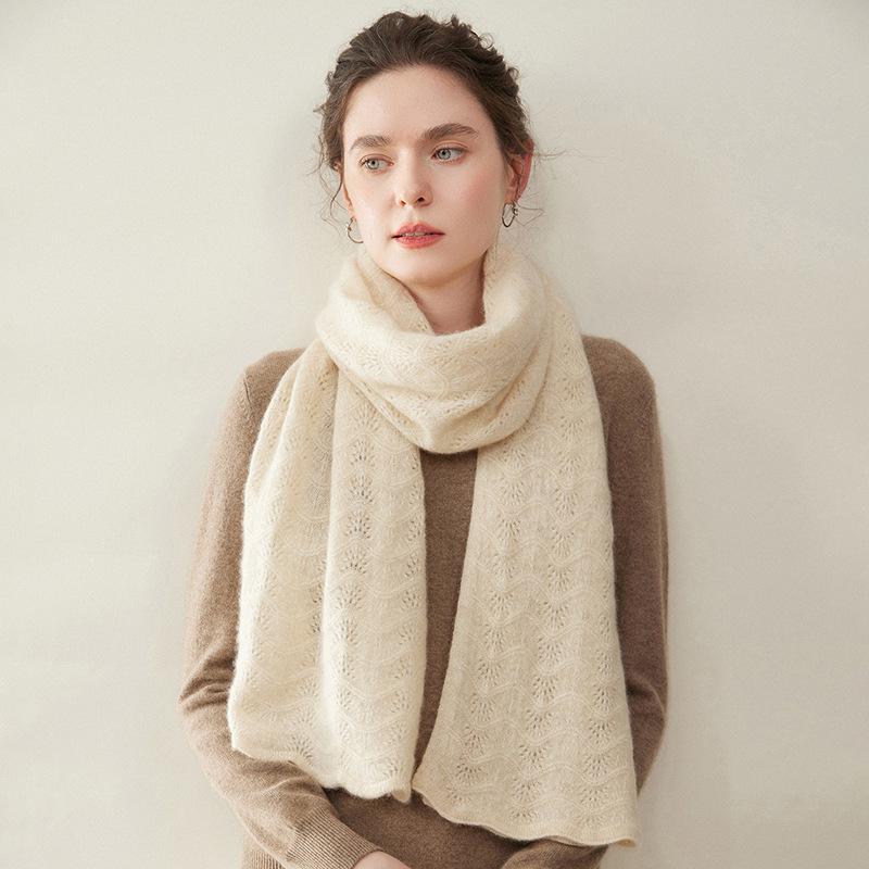 Cashmere Soft Skin-Friendly Warm Knit Neck Gaiter Scarf for Women Standard