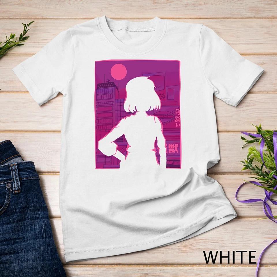 Anime Girl Overlooking City - Japanese Art Graphic T-Shirt Unisex T-shirt 8