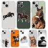 Desenho de Menina com Cavalo Galopando Animal Capa de Celular de Luxo Para iPhone 15 16 14 13 12 11 Pro Max XS X XR SE 7 8 Plus Capa Transparente