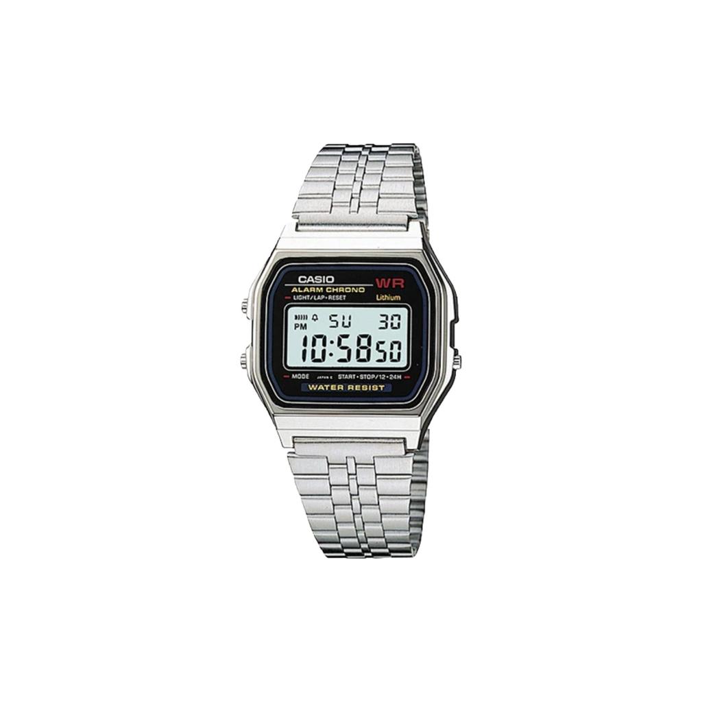 CASIO Custom Collection Quartz Movement Stainless Steel Strap Watch Unisex Blue Dial A159WA-N1D(Watch5--)