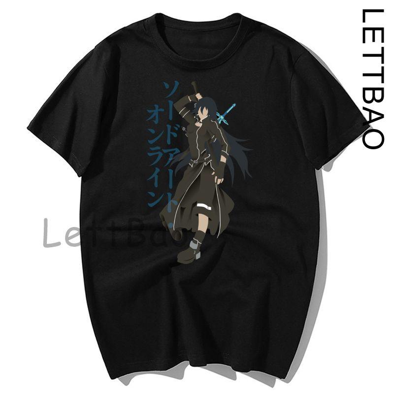 Spring Summer Novelty T Shirt Tops Harajuku Tees Anime Fashion Sword Art Online Sao Tshirt
