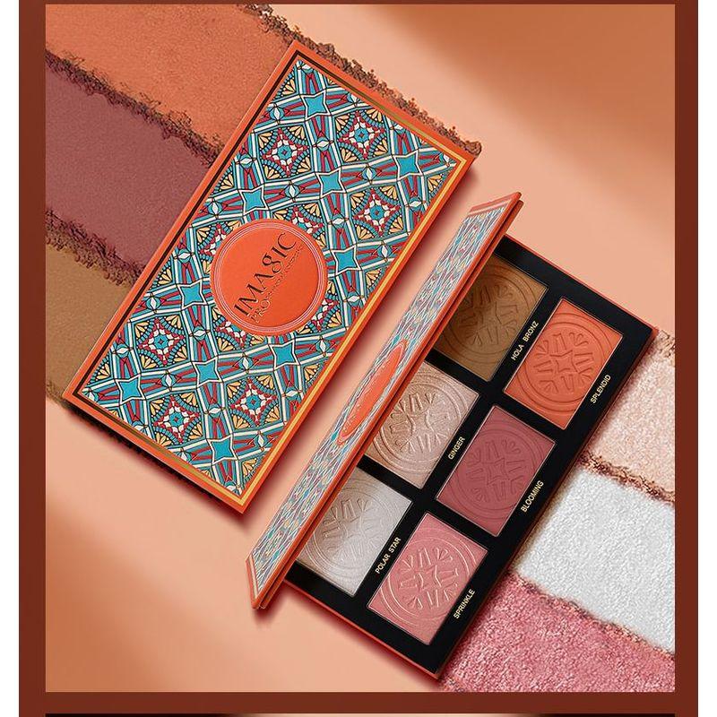 IMAGIC - Paleta Abrangente de Iluminador, Blush e Contorno