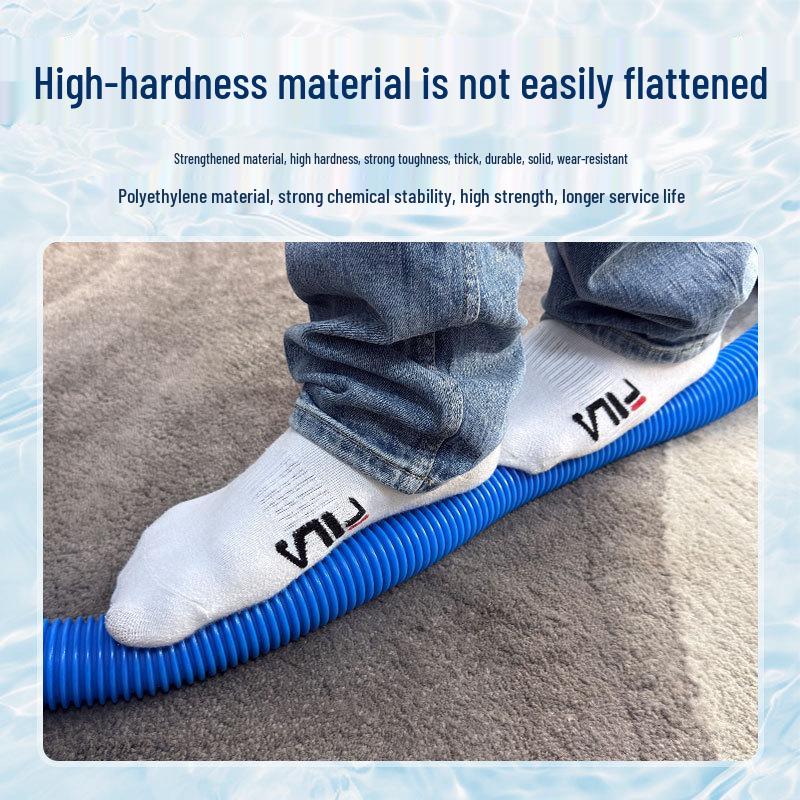 1.5" Skimmer Drain Pump Hose: Self-Floating, Soft Pool Vacuum & Cleaning Connector.