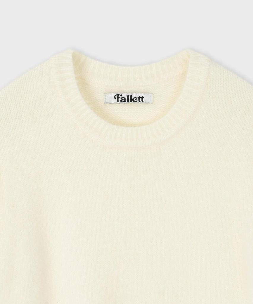 FALLETT Hairy Knit Warmer Set Ivory