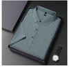 Men's Summer Ice Silk Polo: Loose Fit, Turn-Down Collar, Solid Color, Short Sleeve - New Trend for Middle-Aged