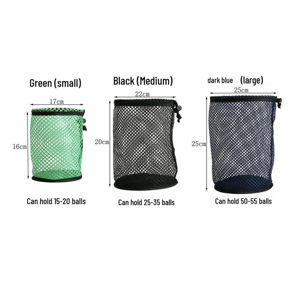 Mesh Nylon Golf Ball Bag - 3 Sizes & Colors Available