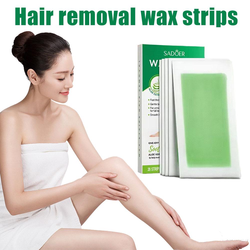 20 Stick Professional Hair Removal Wax Strips for Summer Depilation Double Sided Cold Wax Paper for Leg Body Useful X6B9