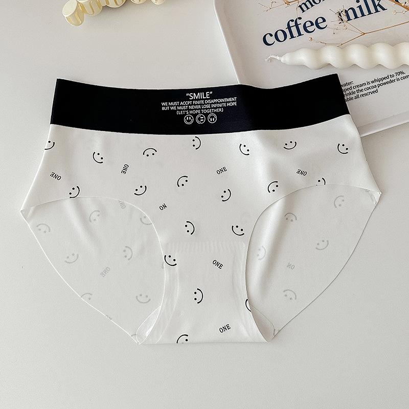 Lenjerie Smiley Femei Chiloți confortabili, respirabili, fără sudură, Slip cu talie mijlocie