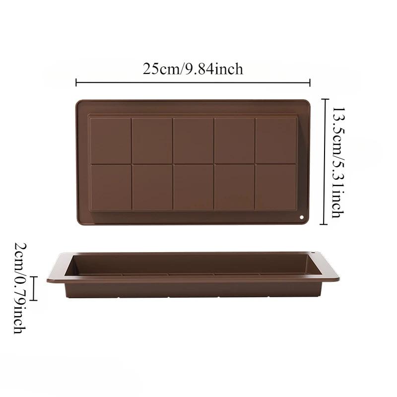 1PC Home Silicone Chocolate Rectangle Chocolate Ice Cube Jelly Easy Release Molds Baking Molds