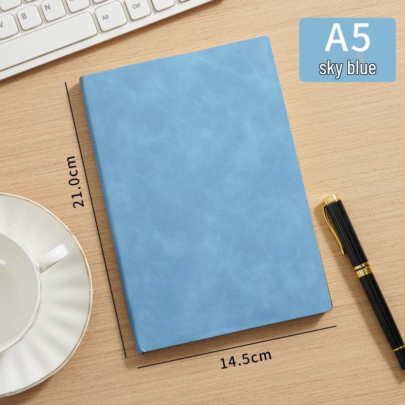 A5 Suede Leather Business Notebook, Custom Chinese-Style Diary with Logo Printing Options