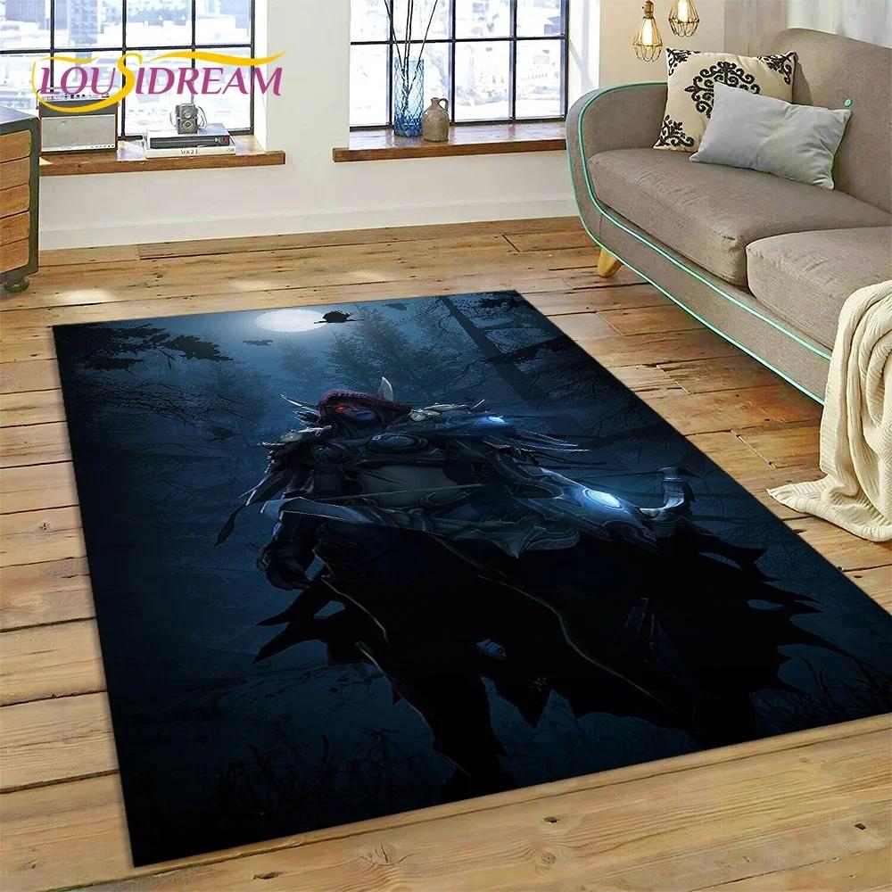 WOW, World of Warcraft Demon Hunter, Lich King Game Carpet Rug for Bedroom Living Room Home Sofa Decoration,Kid Decor Floor Mat