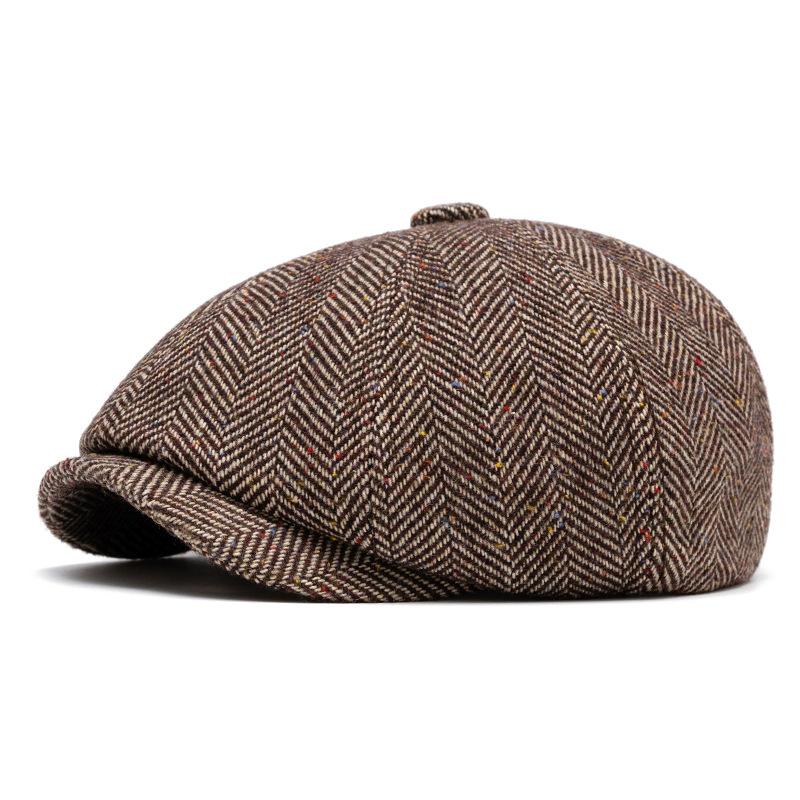 

Мужская кепка газетчика, британский винтажный берет, кепка-форвард Style1 красный