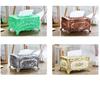 Gold Rim Napkin Tissue Dispenser Box - Creative Desktop Plastic Design