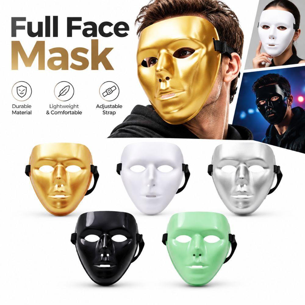 Fashionable Elastic Strap Halloween Face Masque Plastic Reusable Party Headwear Mask Headwear Structure Cosplay Masque For Adult